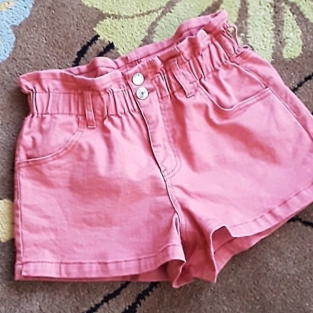 High Waist Denim Shorts Button Fly Size Small